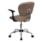 Flash Furniture Mesh Task Chair, 17-1/4" to 21", Fixed Arms, Coffee Brown H-2376-F-COF-ARMS-GG - alternate 3